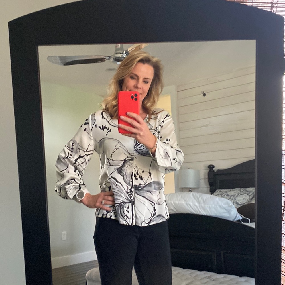 Seventy black and white blouse